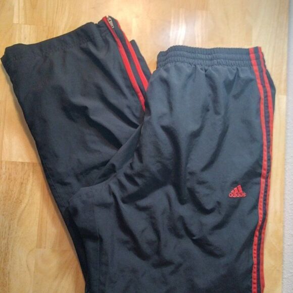 Adidas 3 Stripe Mesh Lined Wind Pants Joggers Trainers Track - Picture 1 of 9
